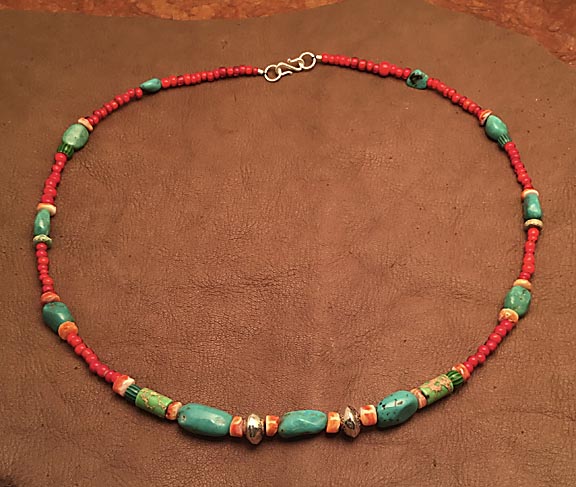 Turquoise and Silver beads
