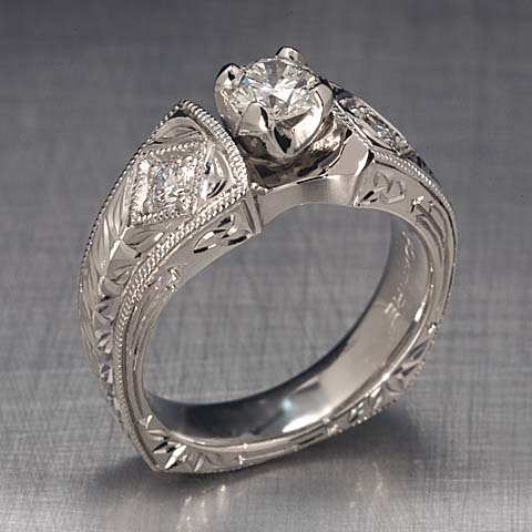custom white gold ring