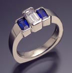 custom Emerald cut ring