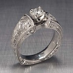 Highly hand engraved Custom Ring