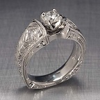 Highly hand engraved Custom Ring